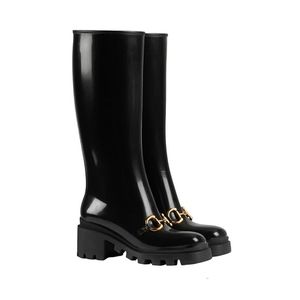 Gucci Trip Lug Knee High Rain Boots